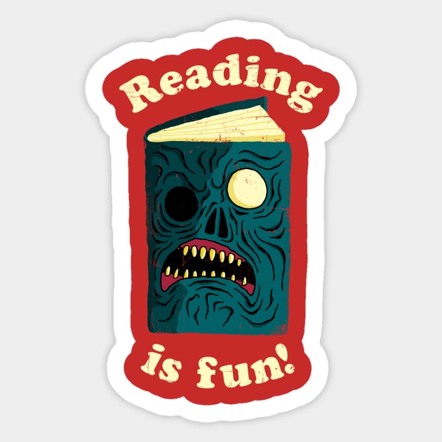 Reading Is Fun Sticker by DinoMike